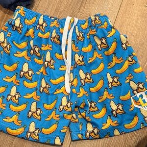 B101 (Baseball Lifestyle 101) Vibrant Banana Print Kids Shorts